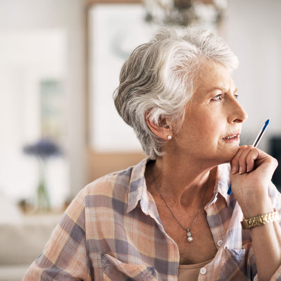 Seniorwomanthinking